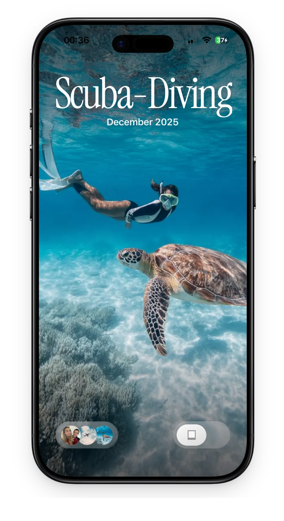 TripMemo app showing Scuba-Diving TripBook