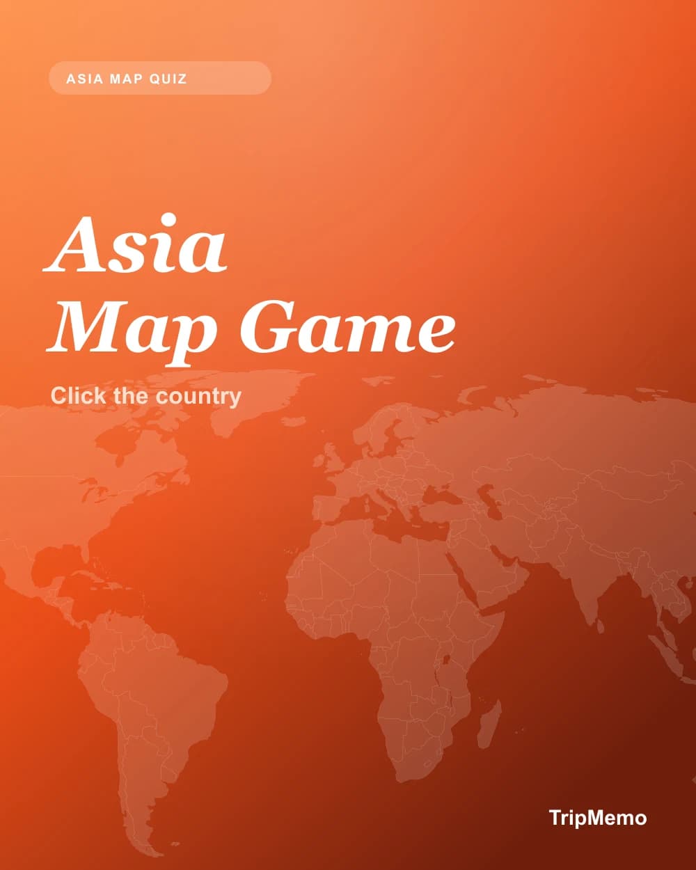 Asia Map Game interactive map quiz