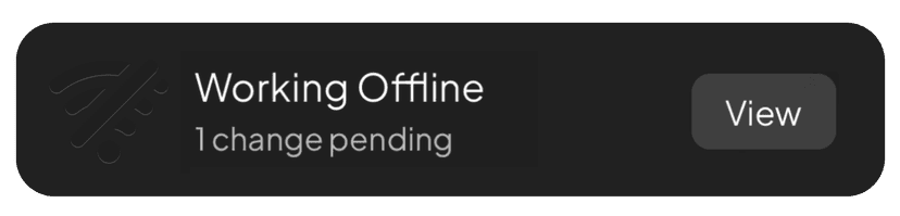 Working Offline notification