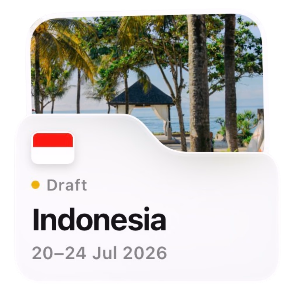 indonesia destination folder in The Plan