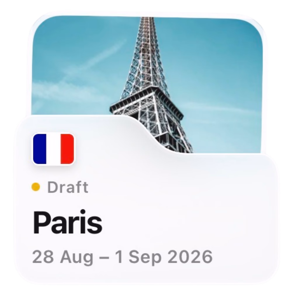 paris destination folder in The Plan