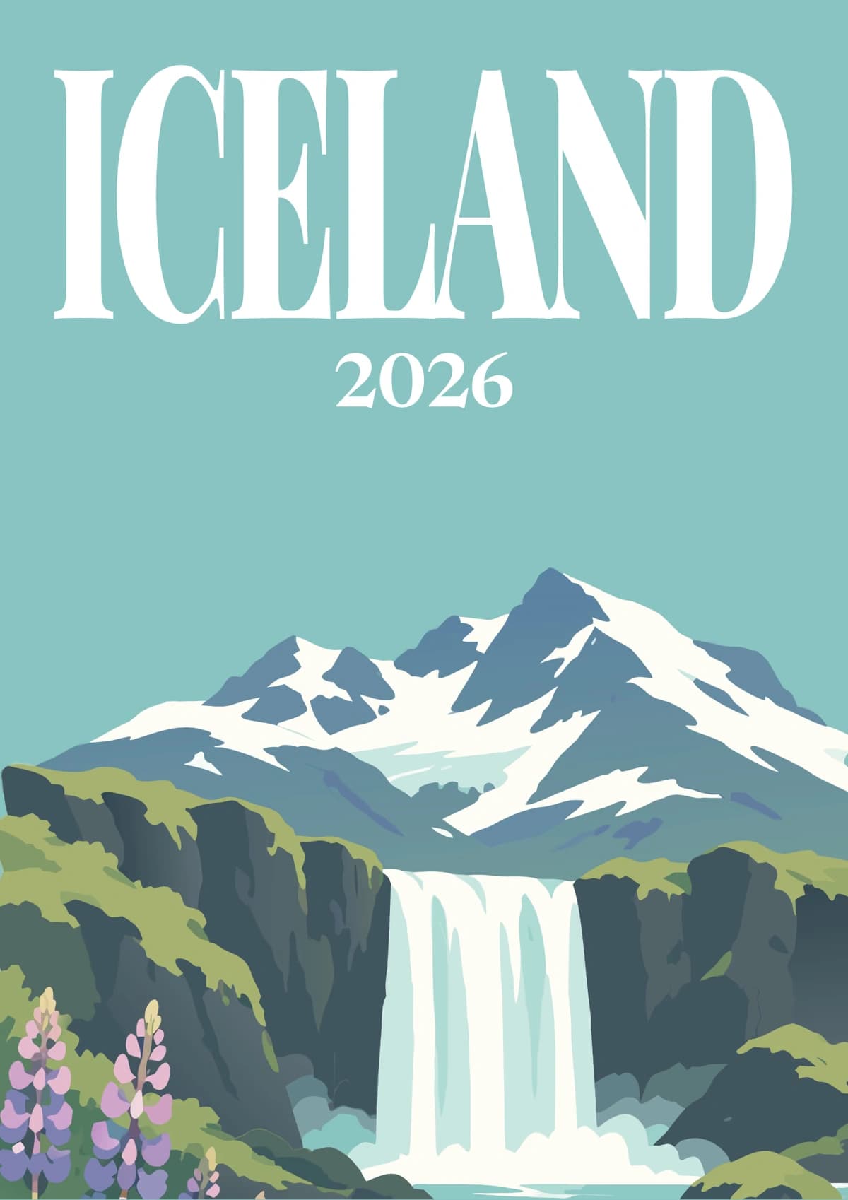 Iceland Illustrated photo book, hardcover