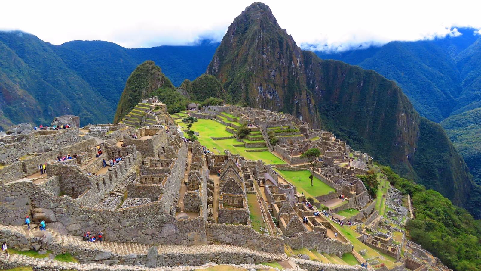 The Inca citadel of Machu Picchu in the Andes
