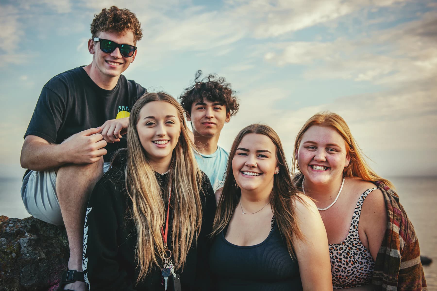 Teenagers travelling and spending time together