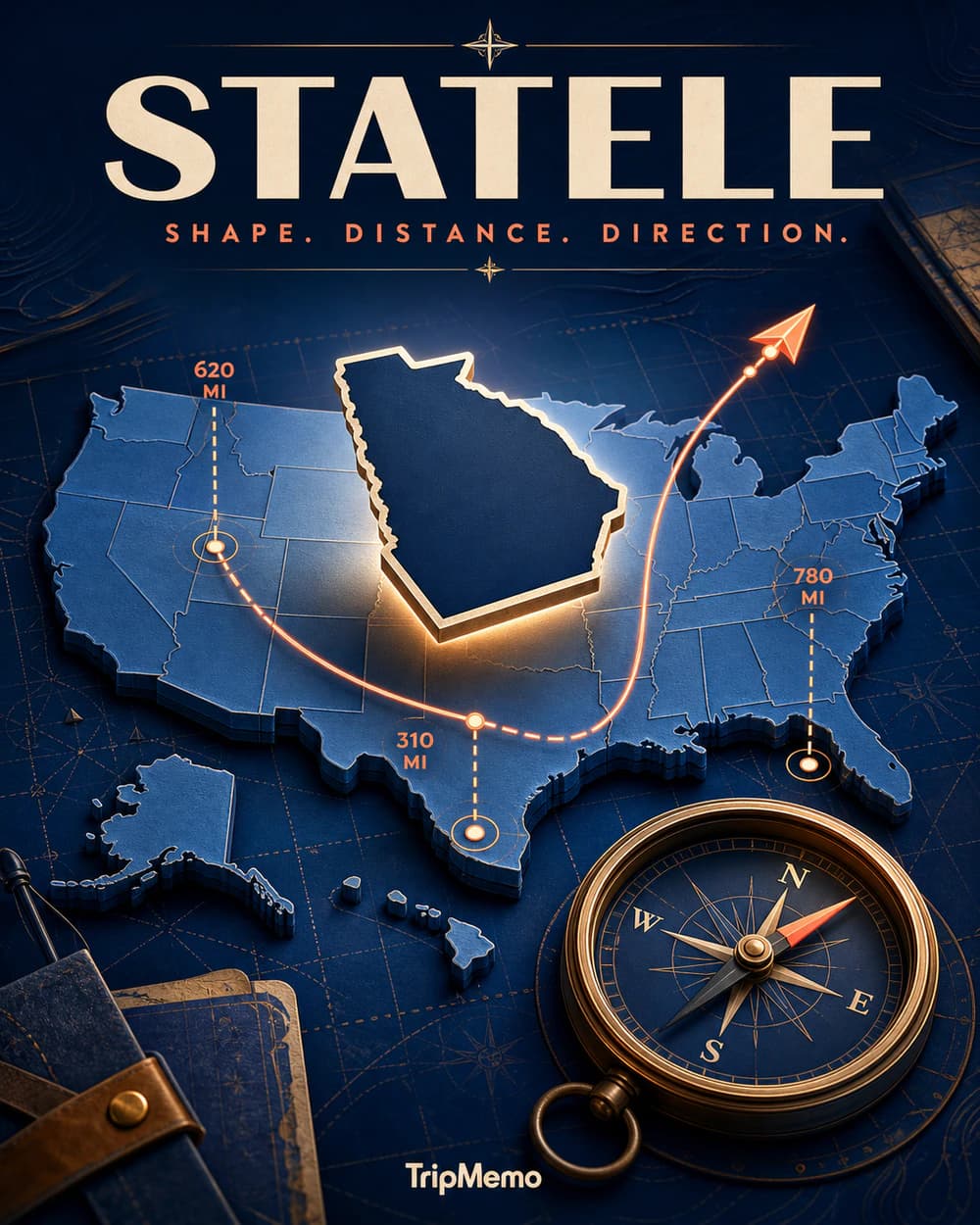 Statele daily US state outline game