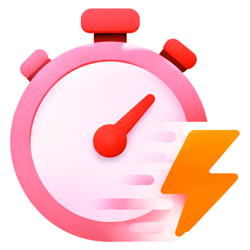 Stopwatch and lightning bolt for the timed countries challenge