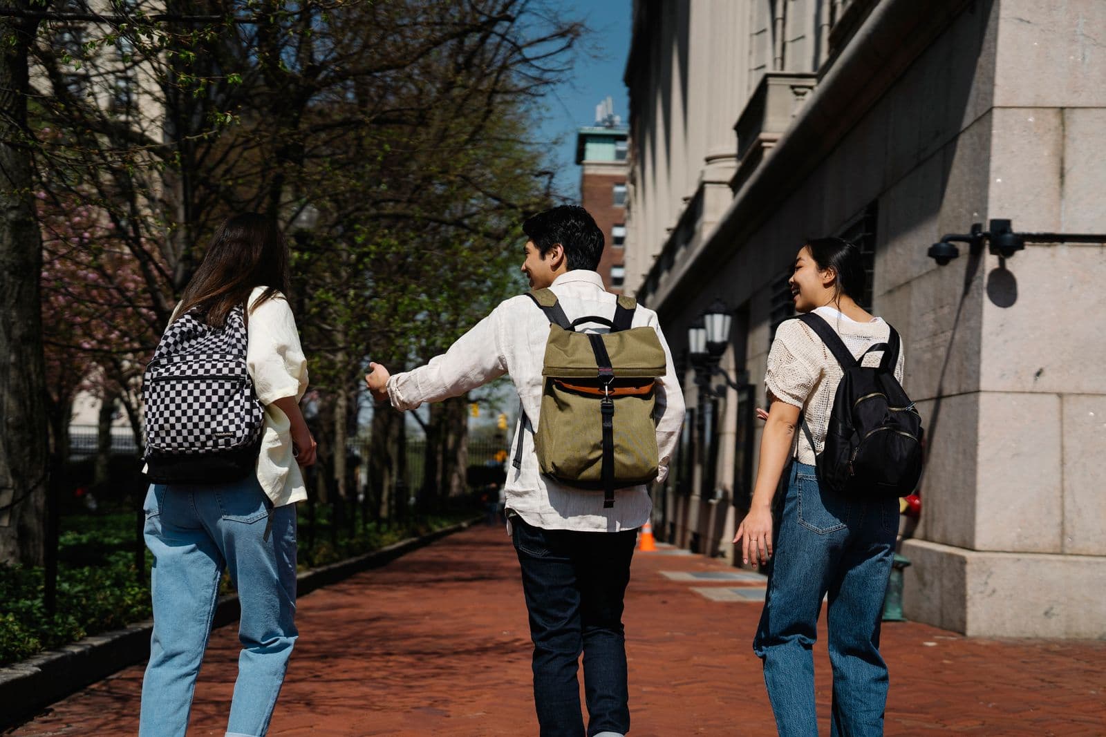 A group of young gap year friends travelling together