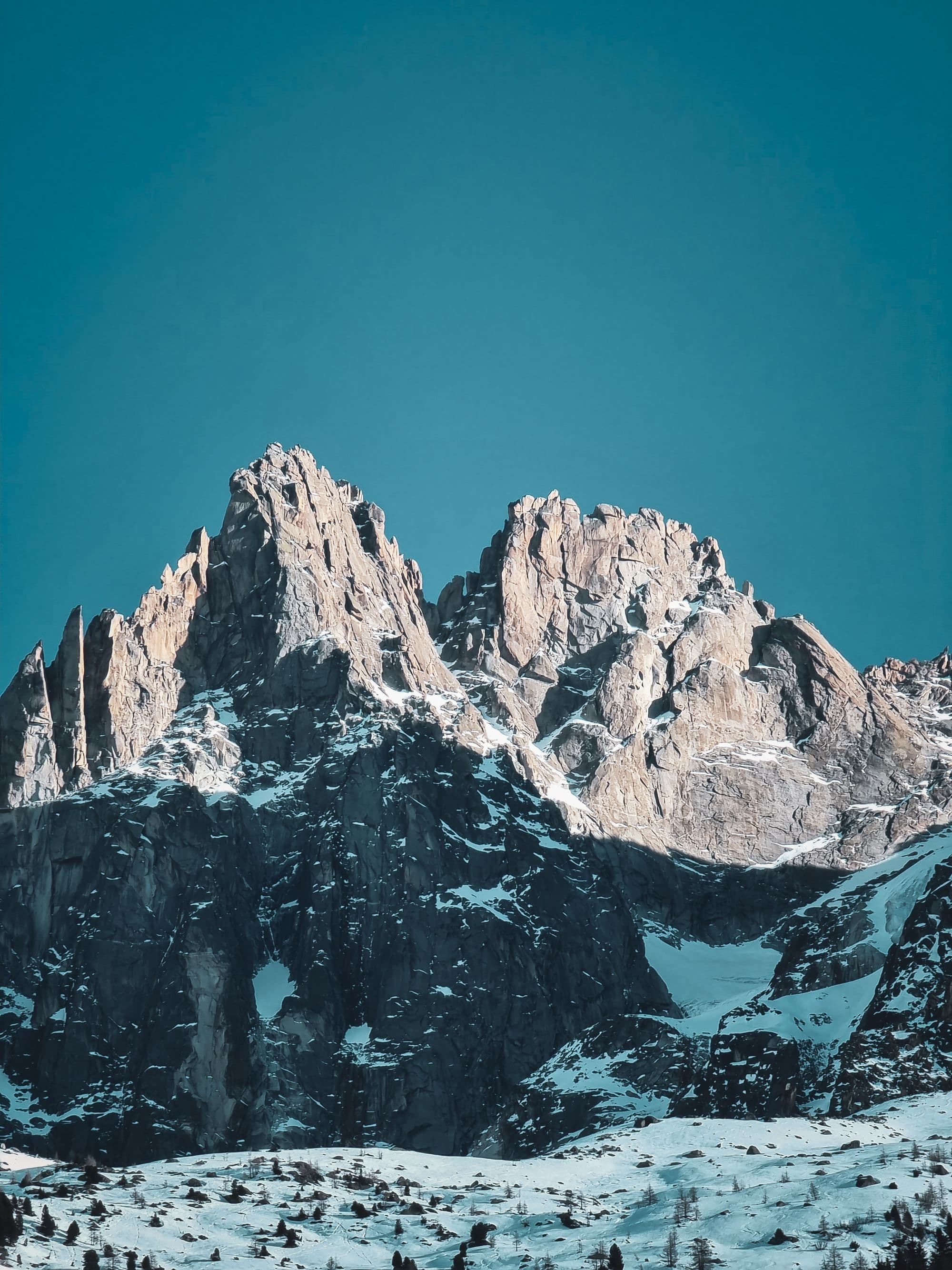 Alpine landscape in Chamonix, France