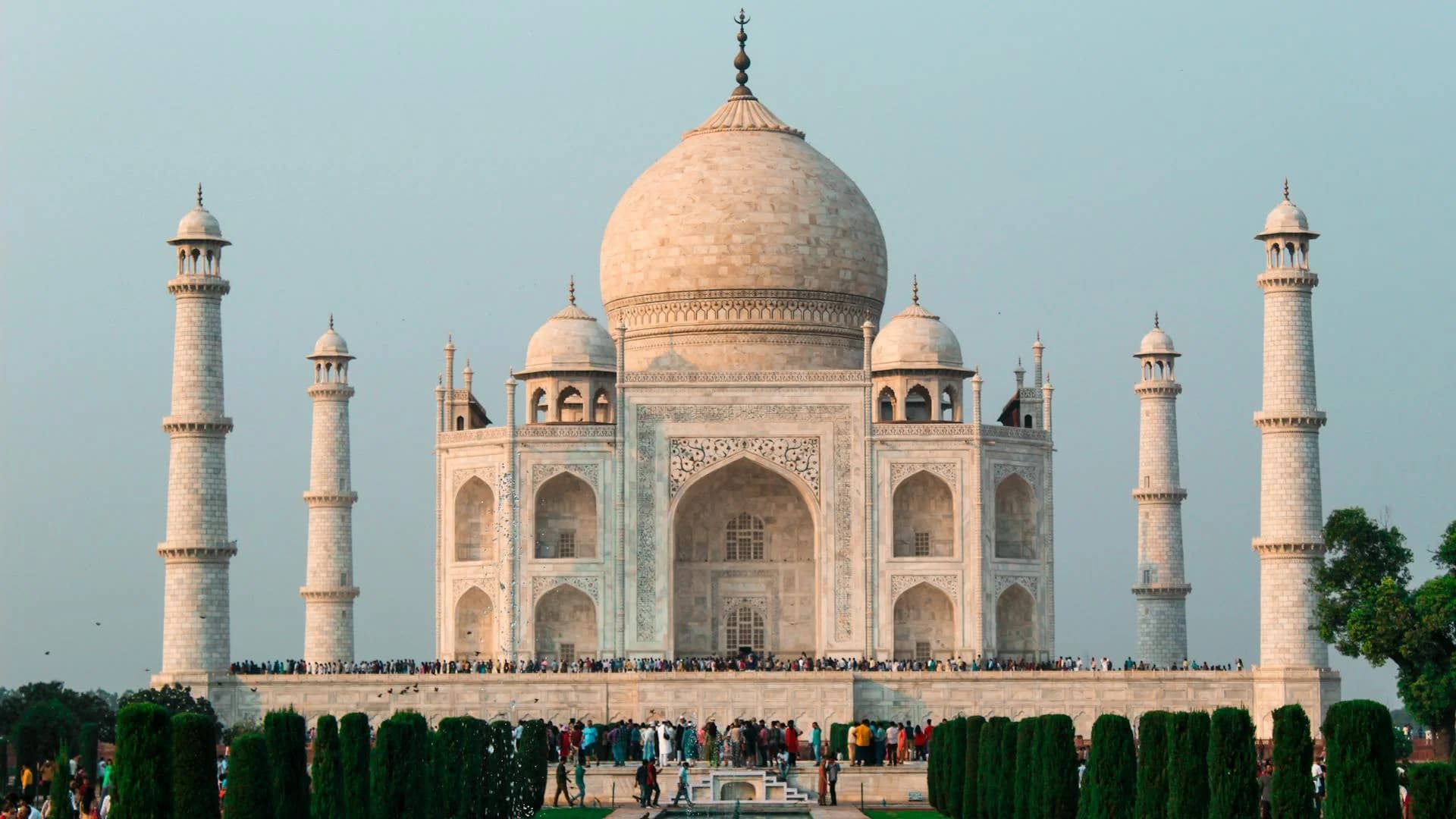 Beautiful Indian temple and palace at golden hour
