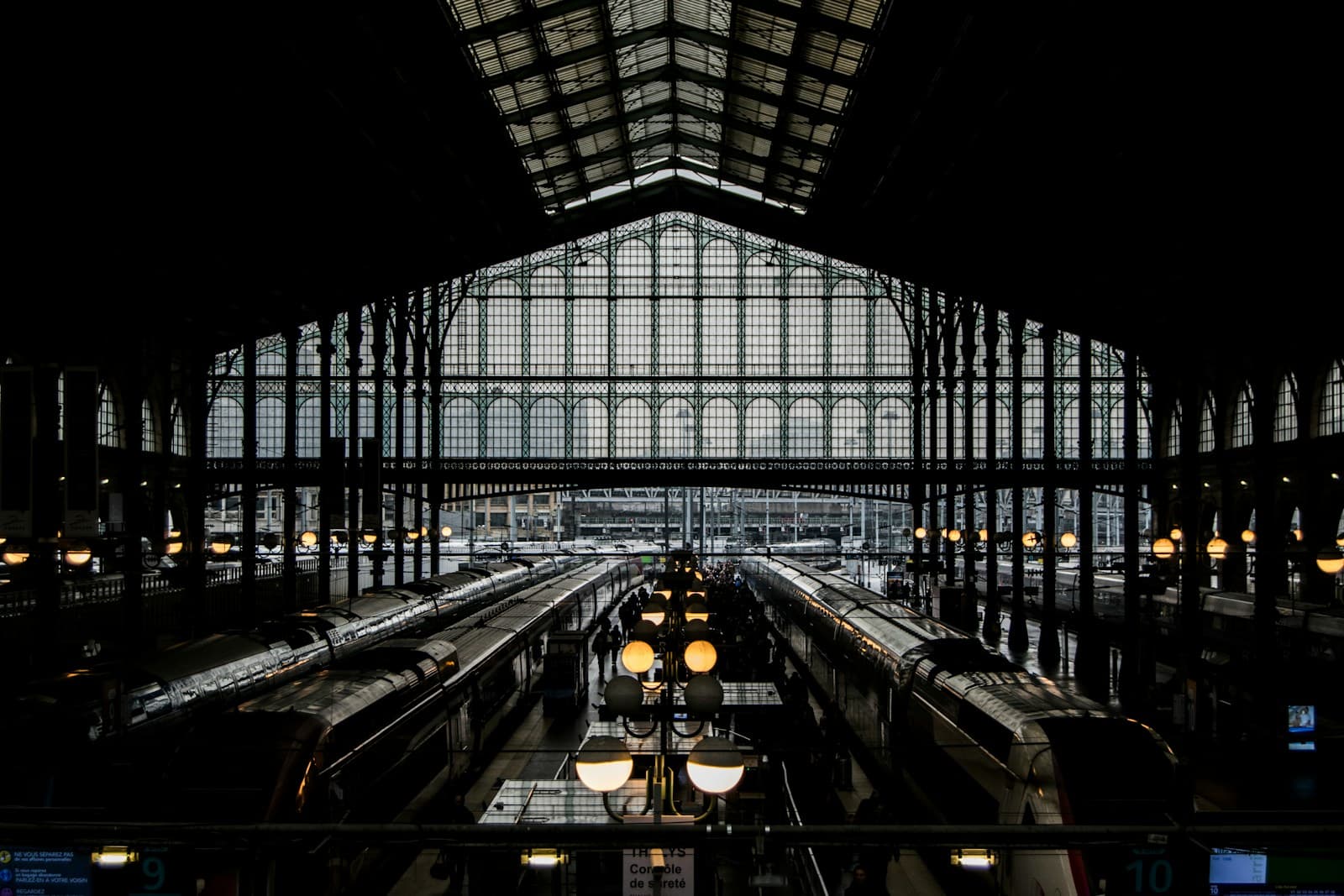 European railway station on a multi-city Interrail route