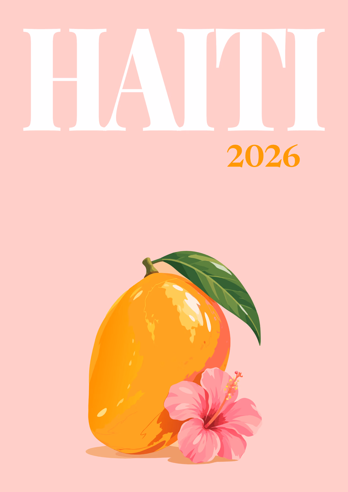 Haiti illustrated travel photo book cover with the mango artwork