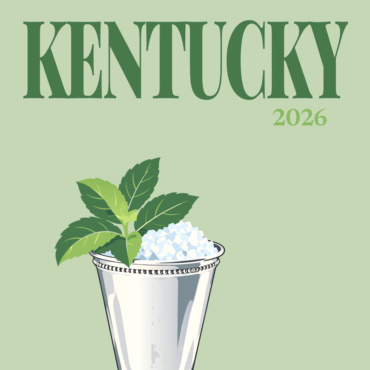 Kentucky illustrated square photo book cover with the mint julep artwork