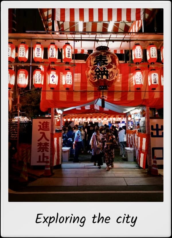 TripMemo app features showing a Japan city at night Polaroid inside a TripBook