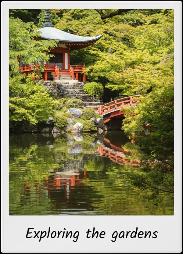 Japanese garden memory saved as a TripMemo Polaroid