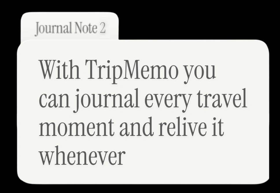 TripMemo travel diary journal notes preview