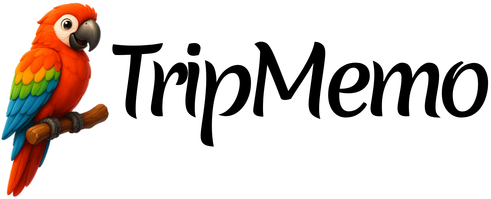 Black wordmark TripMemo brand asset