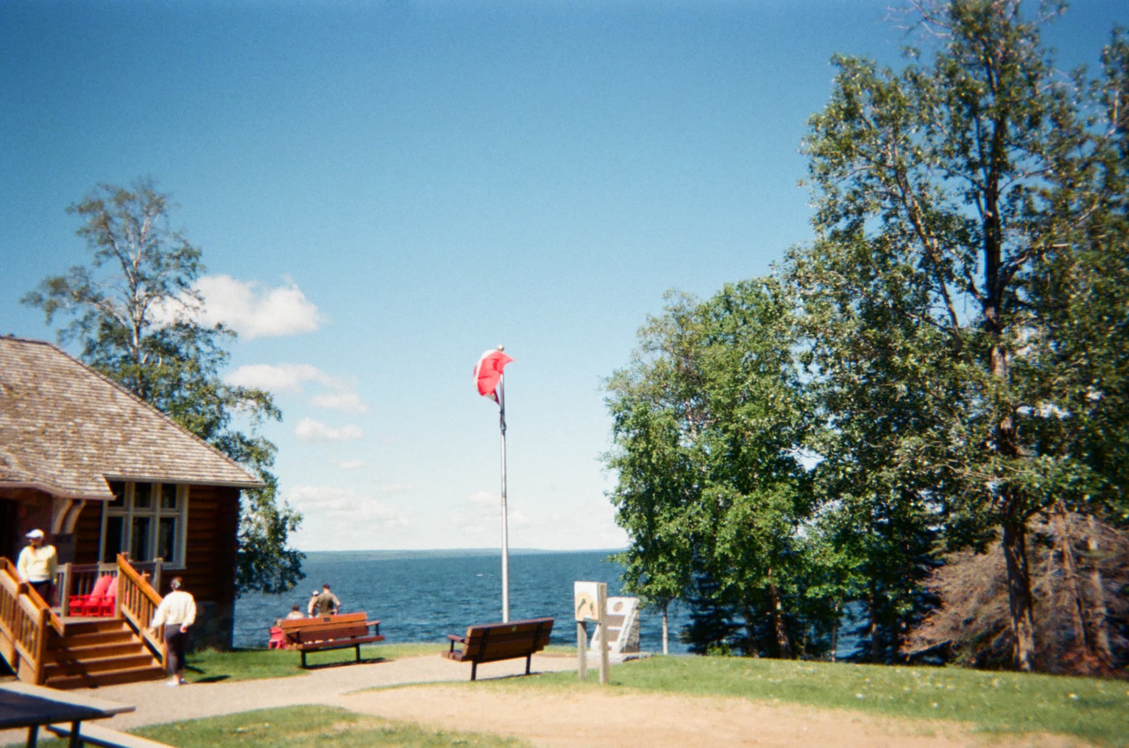 A lakeside trip photographed with TripMemo's Vintage Camera
