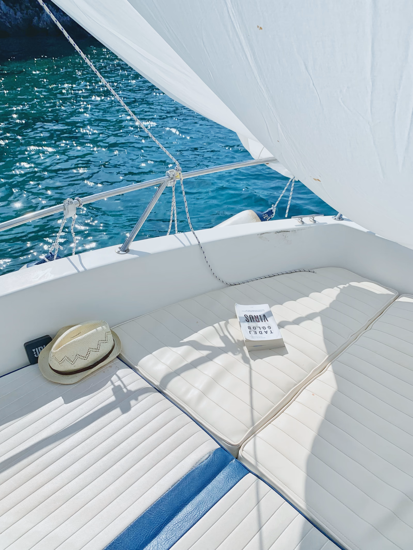 A quiet afternoon aboard a sailing boat