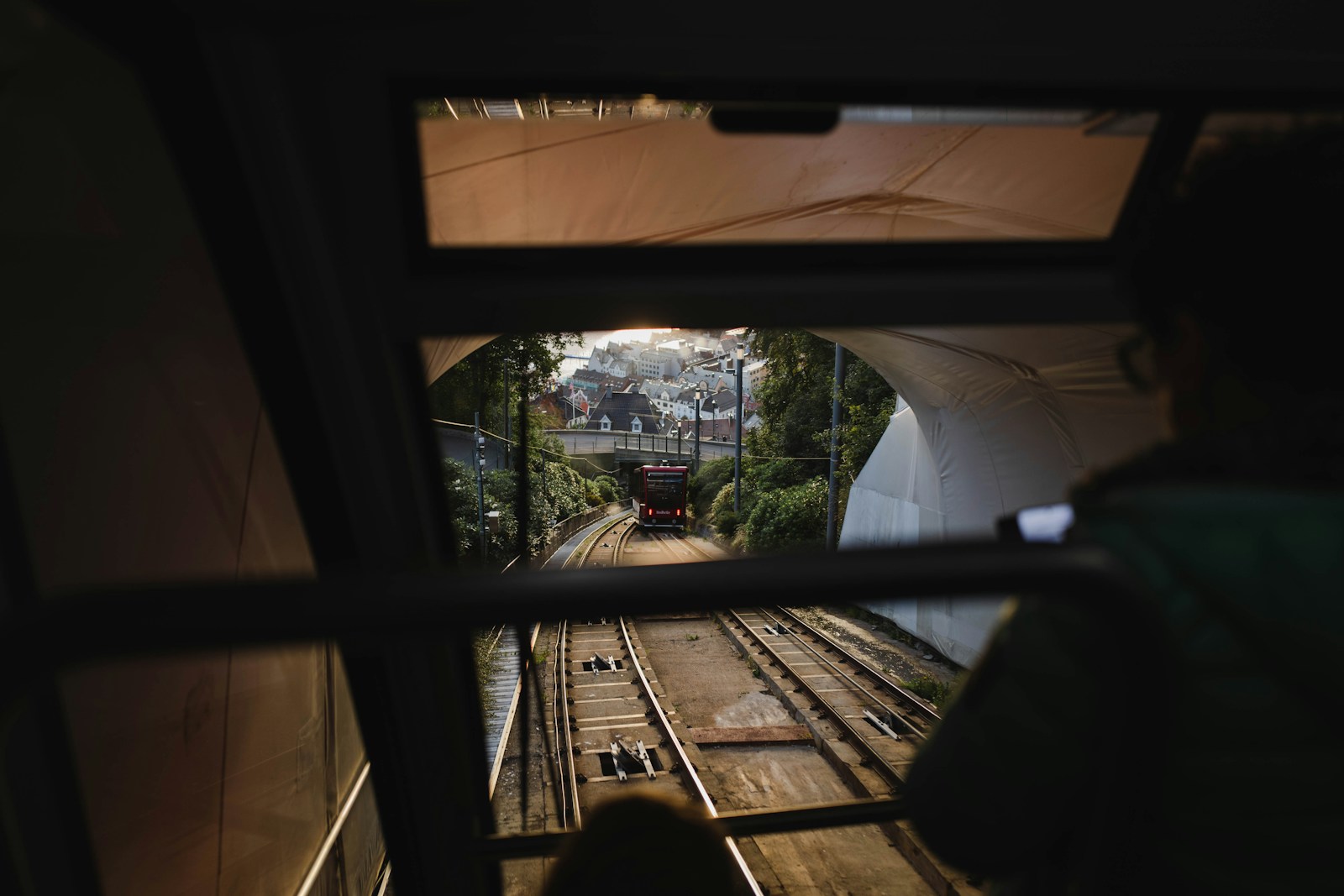 Train at Bergen station in Norway on the Bergen Railway route